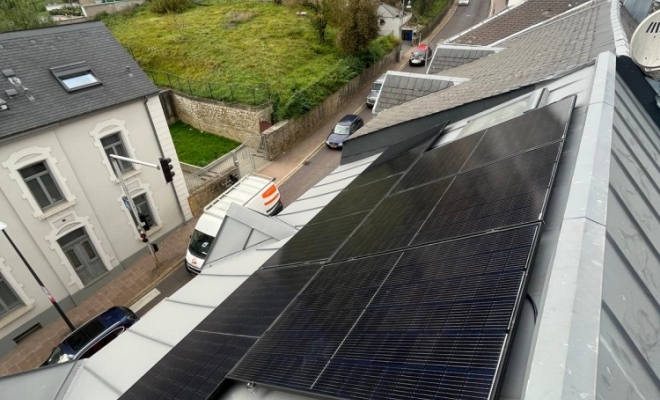 Pose de panneaux photovoltaïques à Niederkorn Differdange 4551 (Luxembourg), Luxembourg, ENR LUX