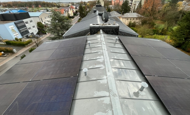 Panneaux photovoltaïques à Bertange, Luxembourg, ENR LUX