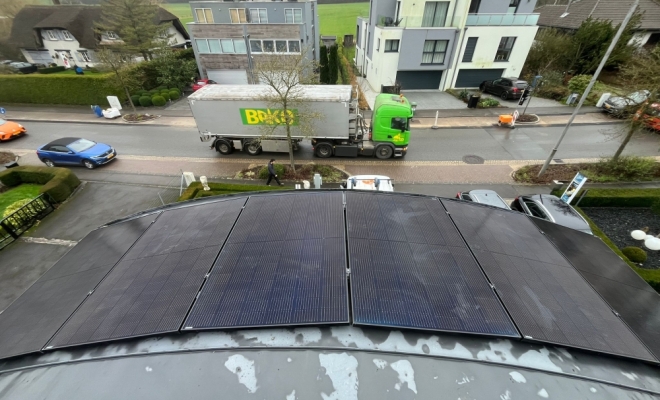 Pose de panneaux photovoltaïques à Olm 8394, Luxembourg, ENR LUX