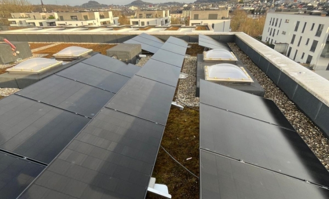 Installation de panneaux solaires à Differdange, Luxembourg, ENR LUX